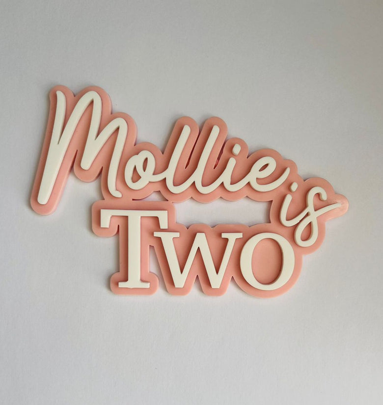 Double Layered Acrylic Topper